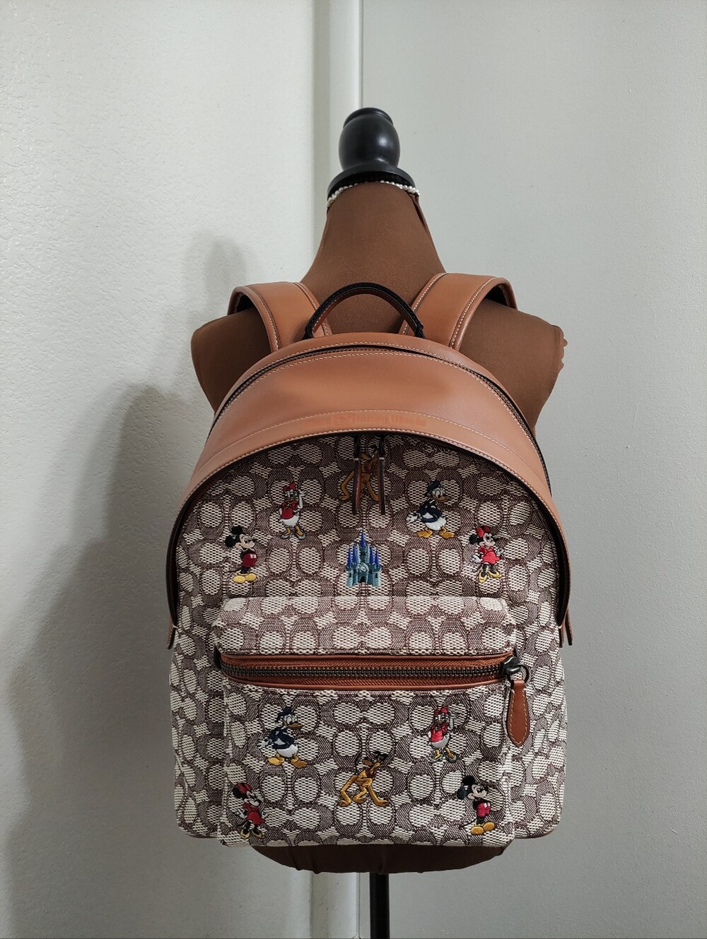 Disney X Coach C8490 Charter Backpack In Signature Textile Jacquard - Picture 6 of 12
